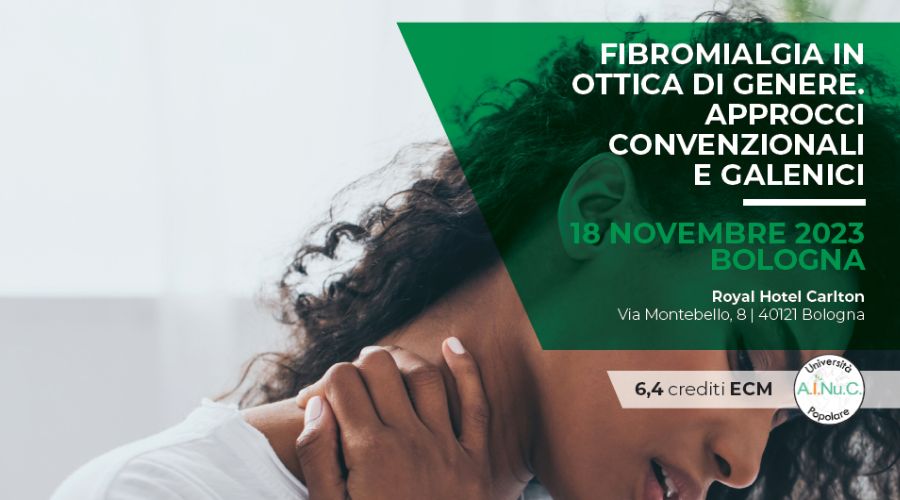Clicca per accedere all'articolo OMCeO Bologna - Evento ECM - Fibromialgia in ottica di genere. approcci convenzionali e galenici - 18/11/2023
