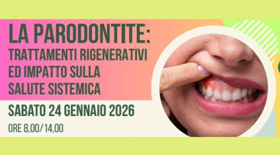Clicca per accedere all'articolo OMCeO Pecara - Evento ecm "La parodontite: trattamenti rigenerativi ed impatto sulla salute sistemica" del 24.01.2026